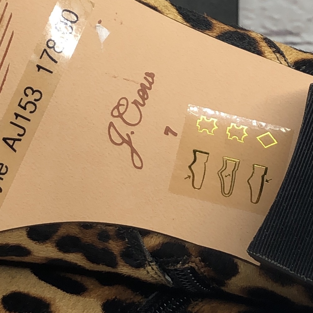 J. Crew Pointy-Toe Booties in Leopard Calf Hair - Size 7 - Picture 9 of 9